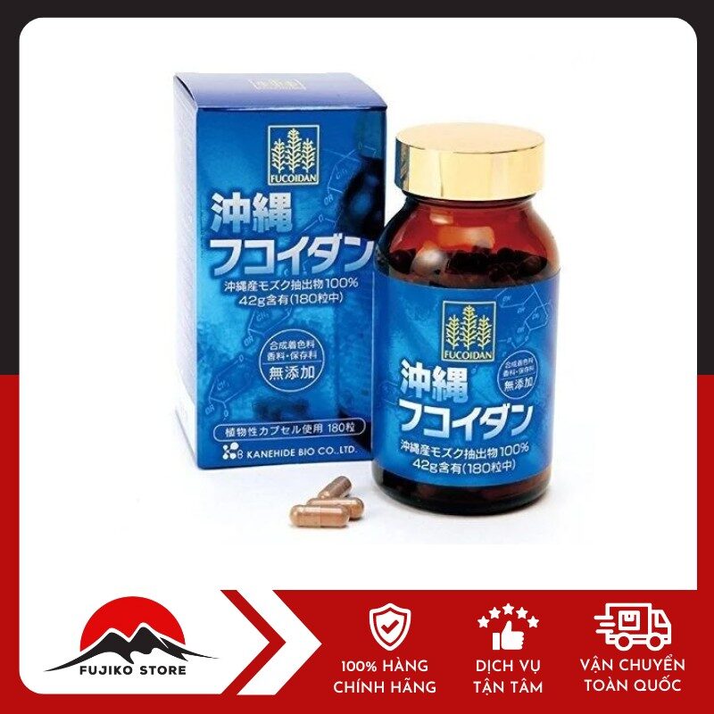 KANEHIDE - Viên uống tảo Okinawa Fucoidan xanh 180v