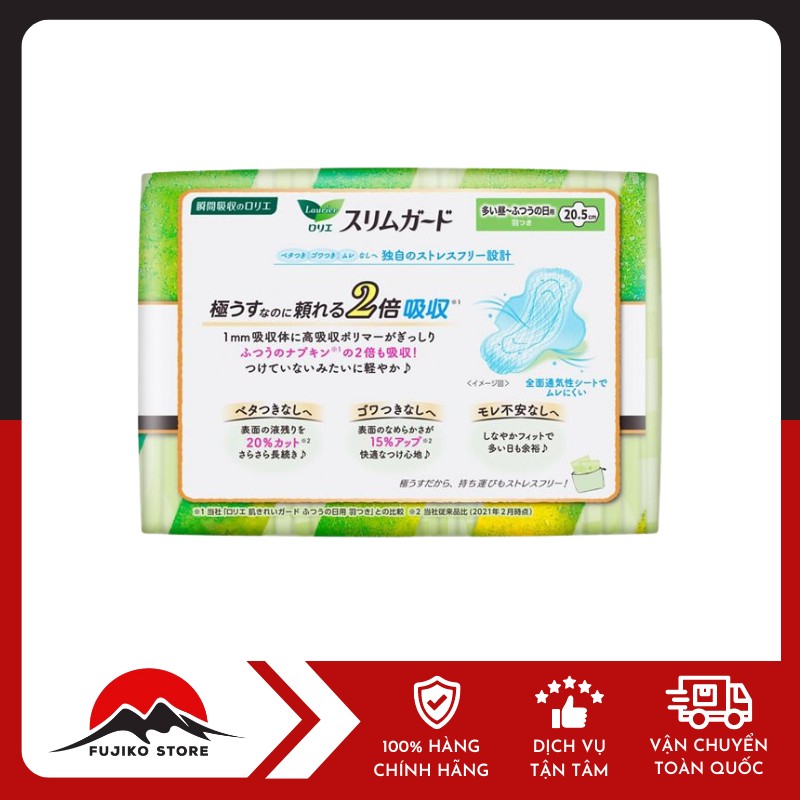 KAO-BVS-Laurier-Slim-Guard-co-canh-20.5cm-28mieng-2 KAO- BVS Laurier Slim Guard có cánh 20.5cm (28 m)