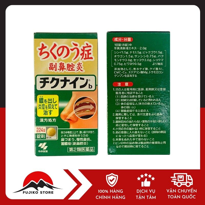 KOBAYASHI- Viên hỗ trợ trị xoang Chikunain b 224v