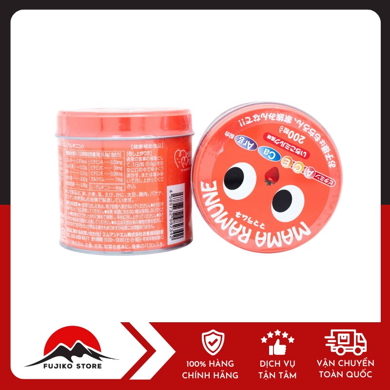 M&M - Kẹo Mama Ramune vitamin và canxi vị dâu 200v