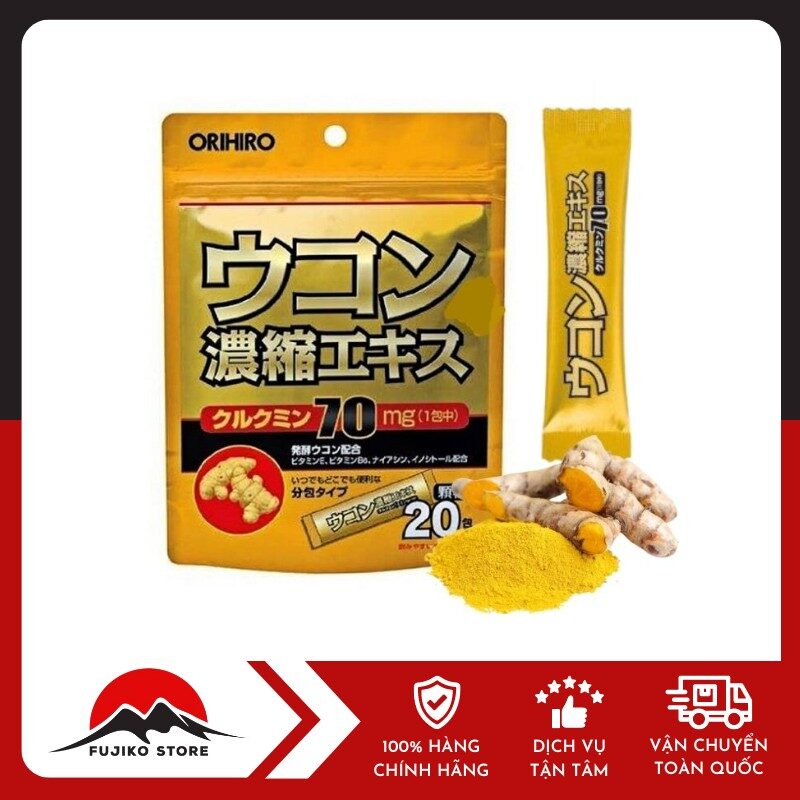 ORIHIRO - Bột nghệ giải rượu (20 gói/ túi)