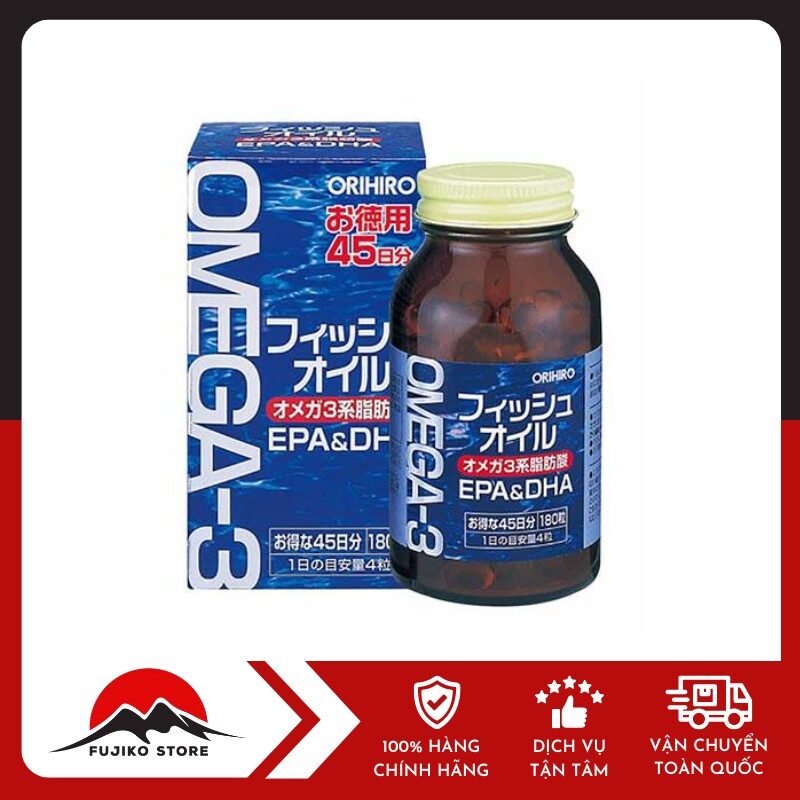 ORIHIRO- Dầu cá Omega 3 (180 viên)