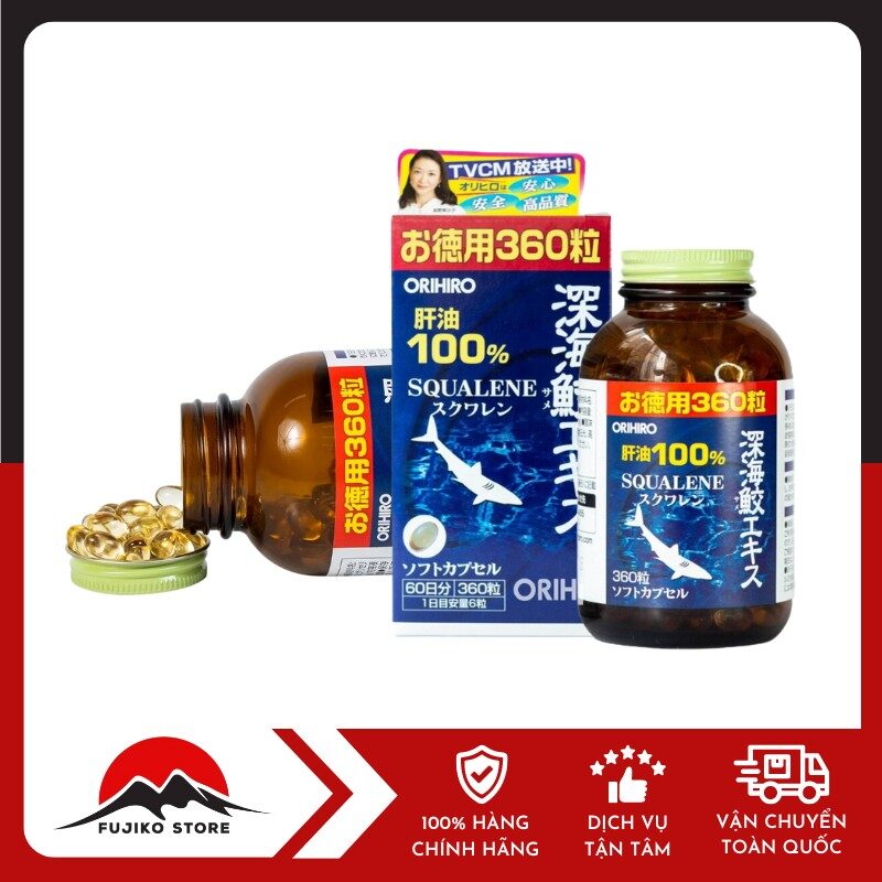 ORIHIRO - Dầu gan cá mập Squalene 360 viên