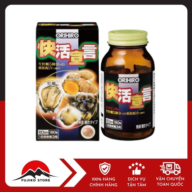 ORIHIRO - Tinh chất hàu, nghệ, tỏi 180 viên