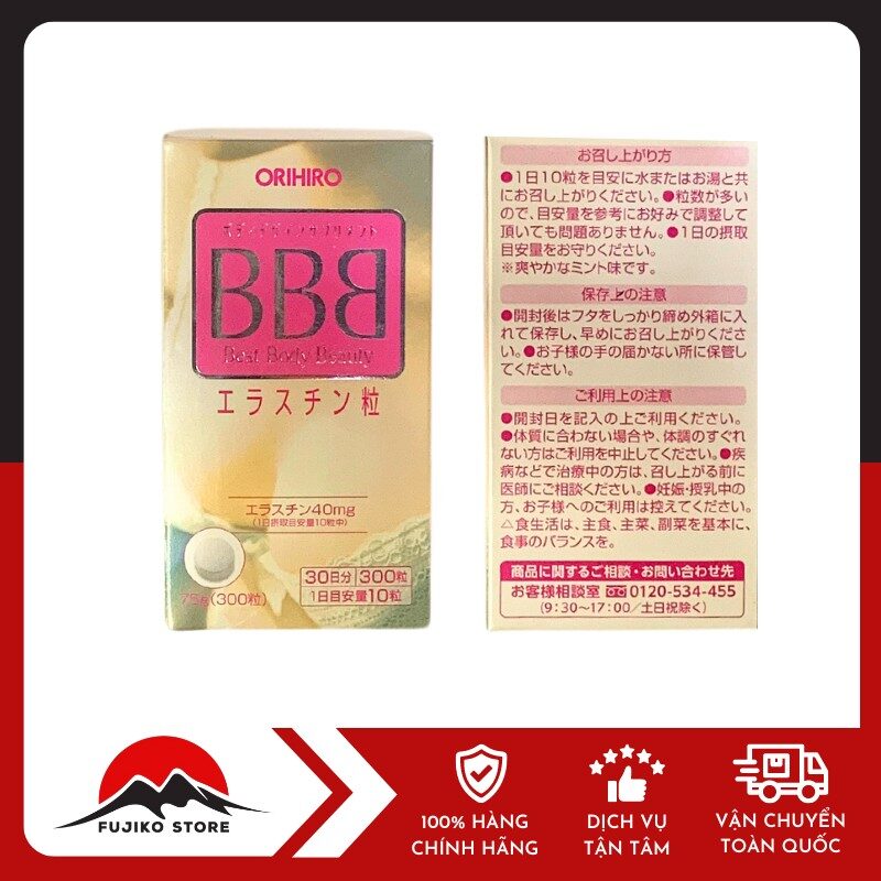ORIHIRO - Viên uống nở ngực, săn ngực BBB Best Body Beauty 300 viên