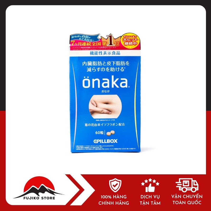 PILLBOX- Viên uống giảm mỡ bụng Onaka ( 60 viên)