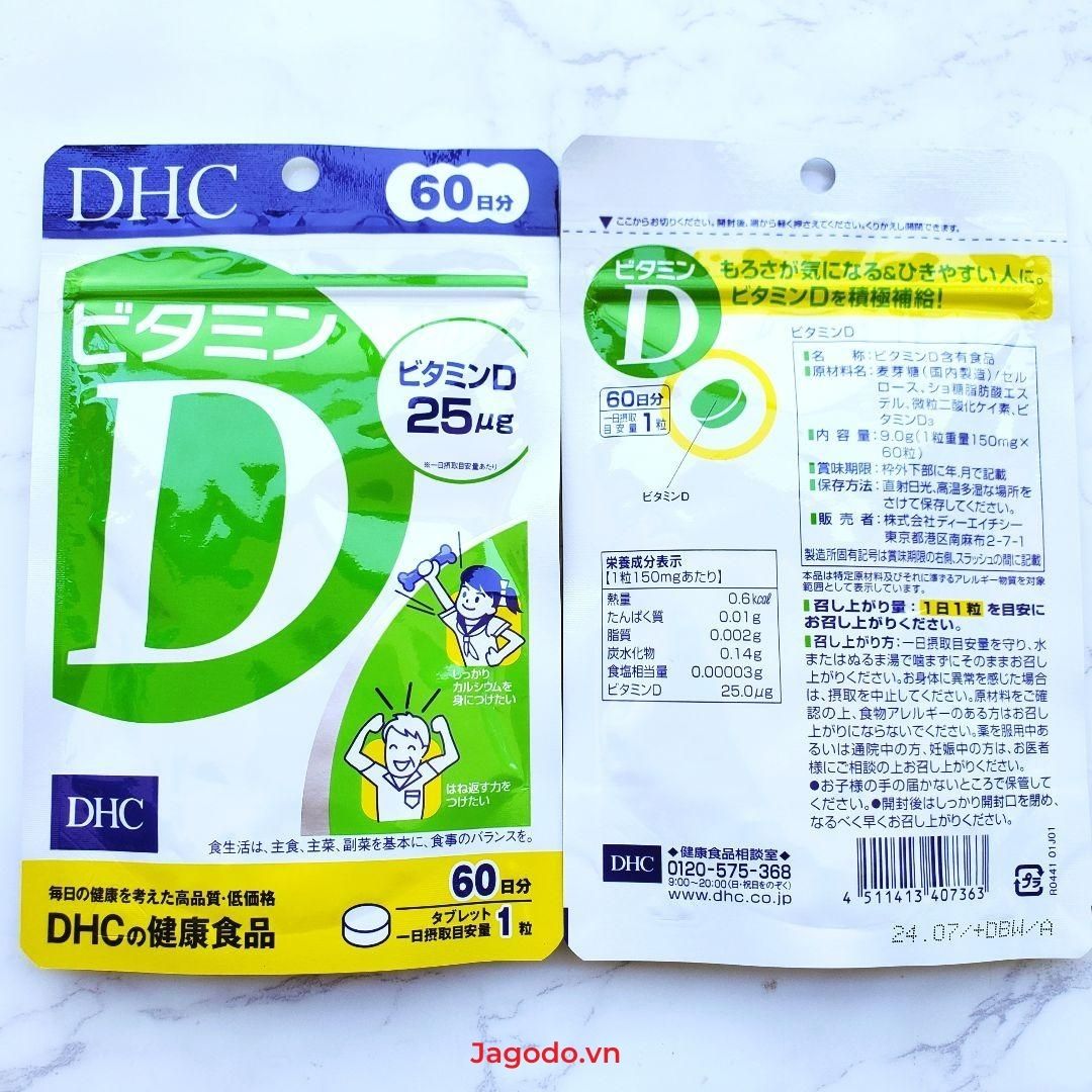Viên uống bổ sung Vitamin D DHC