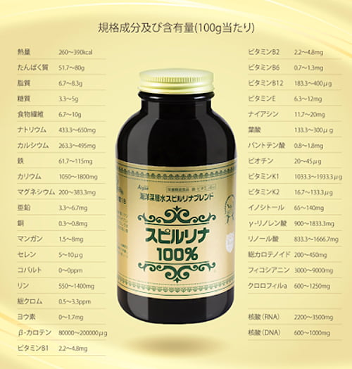 Tảo xoắn SPIRULINA JAPAN ALGAE