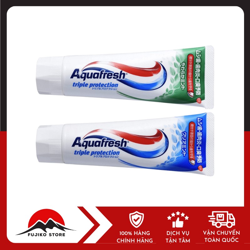 AQUAFRESH-kem-danh-rang-huong-bac-ha-140g Kem đánh răng AquaFresh bảo vệ 3 lần hương bạc hà