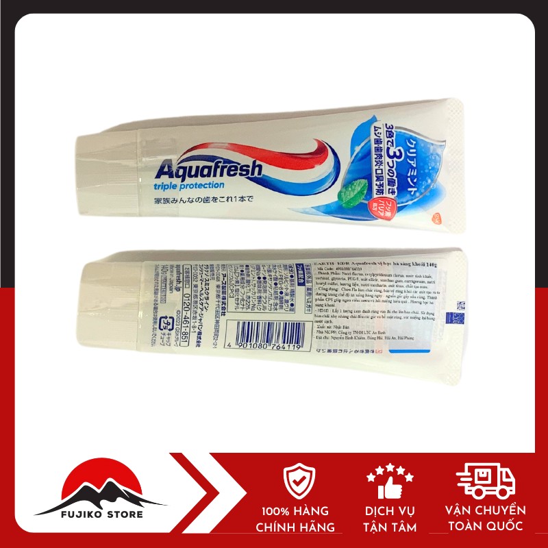 AQUAFRESH-kem-danh-rang-huong-bac-ha-sang-khoai-xanh-duong AQUAFRESH - Kem đánh răng hương bạc hà 140g (màu xanh dương)