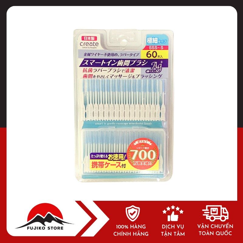 CREATE - Tăm nha khoa Silicone cỡ siêu nhỏ SSS-S 60 chiếc