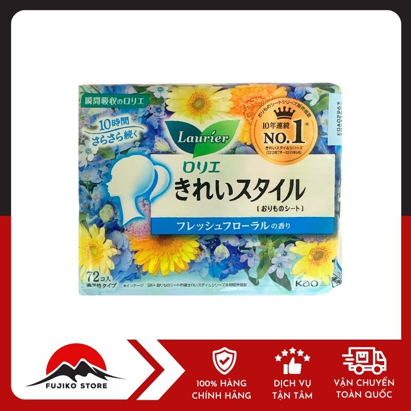 KAO - BVS Laurier hàng ngày hương hoa cúc (72 miếng)