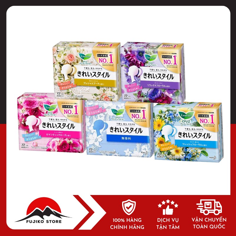 KAO-BVS -Laurier-hang-ngay-72m KAO - BVS Laurier hàng ngày 1mm (72miếng)