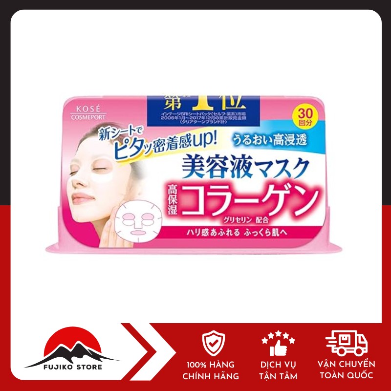 KOSE-mat-na-trang-da-collagen-30-mieng-4 Mặt nạ dưỡng trắng da với tinh chất collagen KOSE