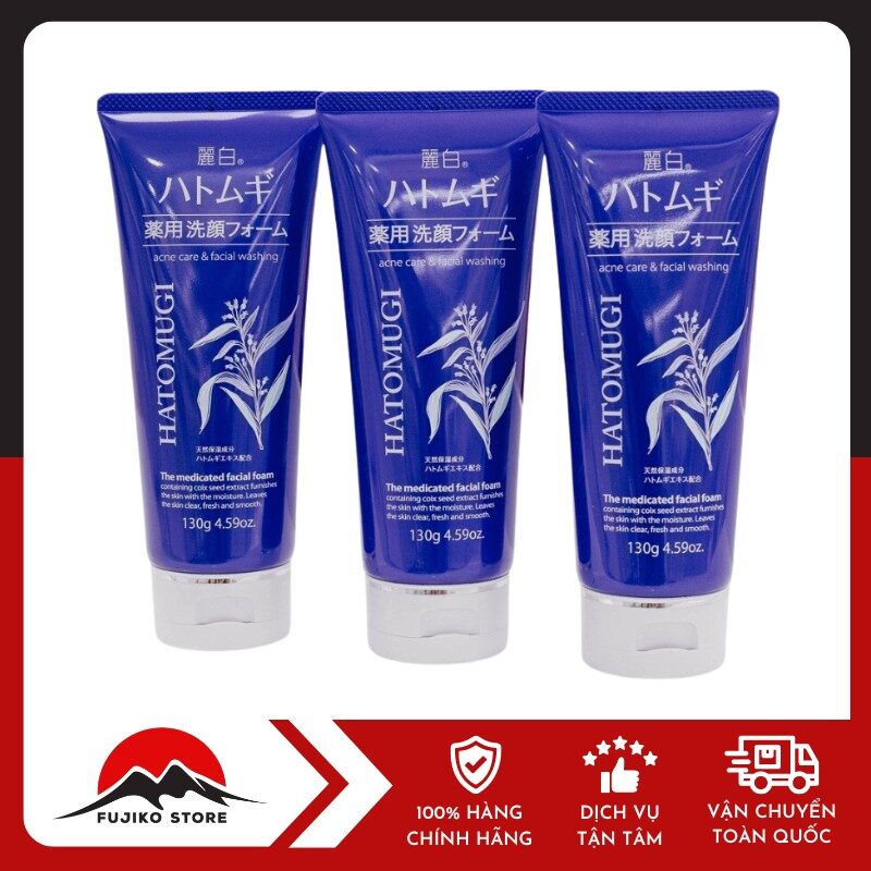 Sữa rửa mặt ngừa mụn dưỡng trắng Kumano Hatomugi