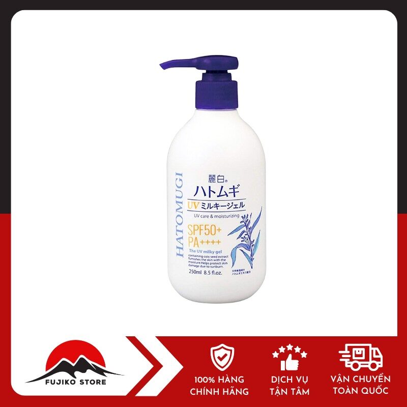 Sữa dưỡng thể chống nắng, dưỡng ẩm, sáng da REIHAKU ý dĩ SPF50+ KUMANO YUSHI