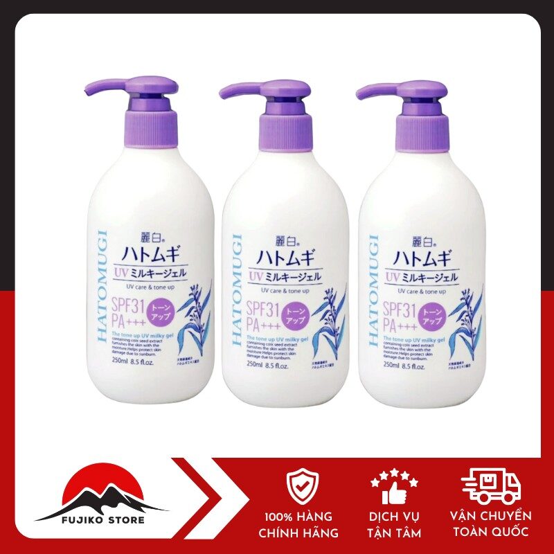 Sữa dưỡng thể chống nắng nâng tông REIHAKU ý dĩ SPF31 KUMANO YUSHI