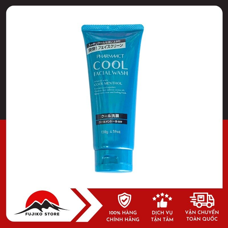 Sữa rửa mặt Nhật Bản PHARMAACT COOL bạc hà mát lạnh KUMANO YUSHI