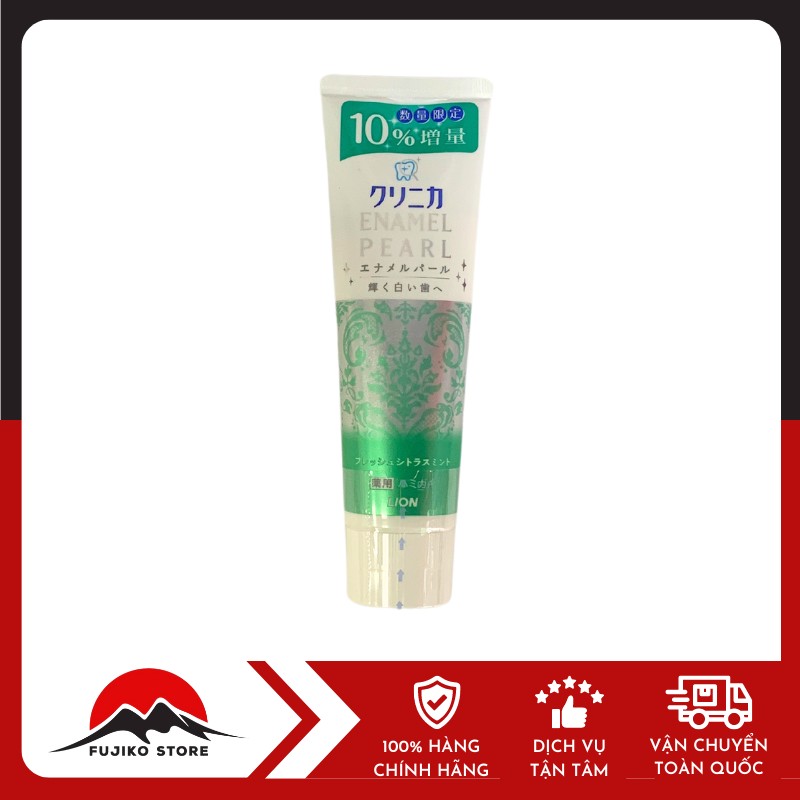 LION-kem-danh-rang-Enamel Pearl-xanh-la-1 Kem đánh răng Enamel Pearl bạc hà tươi LION