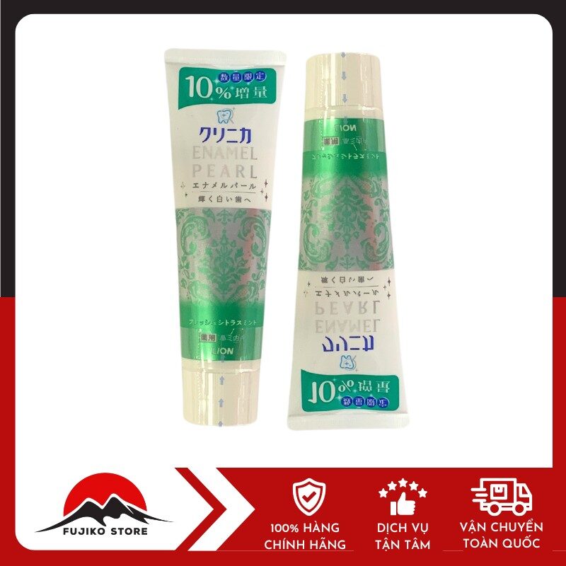 Kem đánh răng Enamel Pearl bạc hà tươi LION