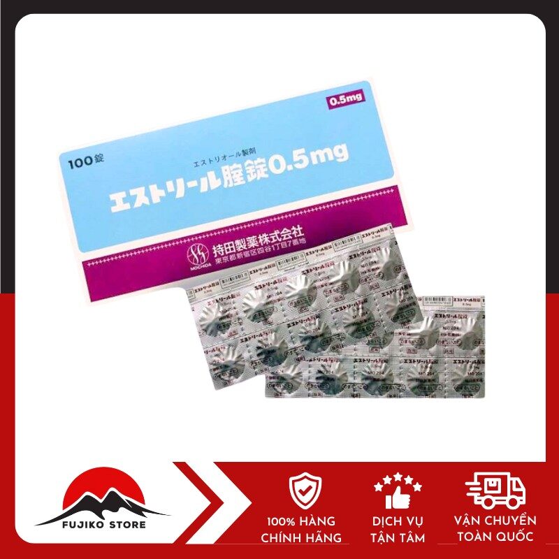 Viên đặt âm đạo Estriel Vaginal MOCHIDA 0.5mg 10 viên
