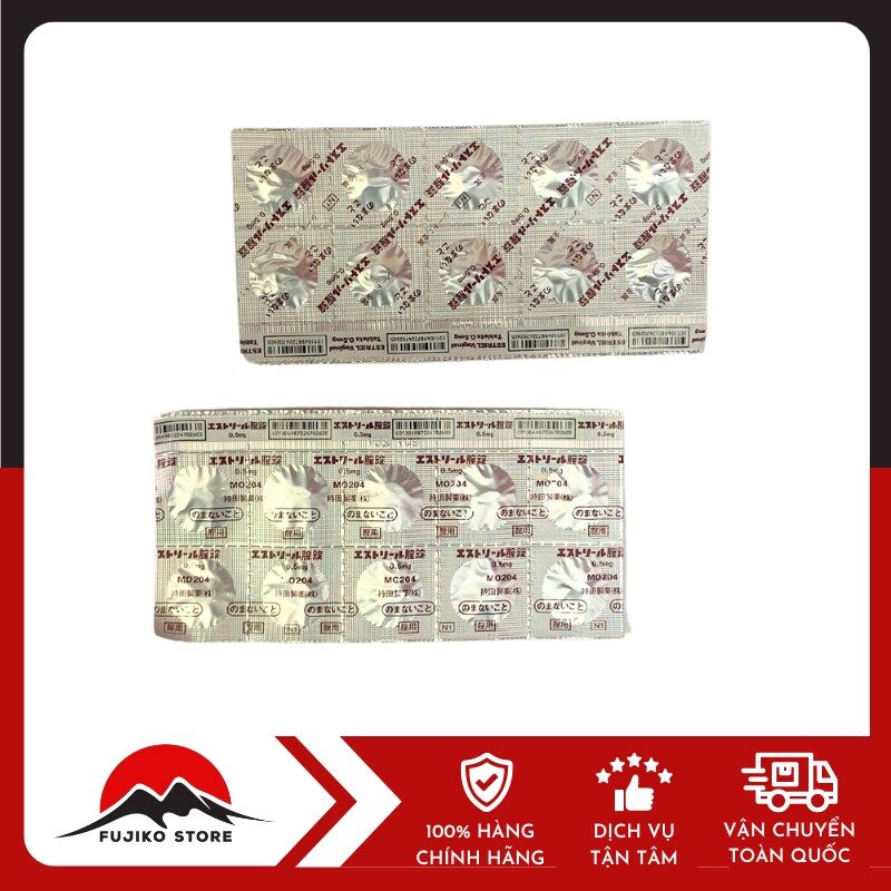 Viên đặt âm đạo Estriel Vaginal MOCHIDA 0.5mg 10 viên