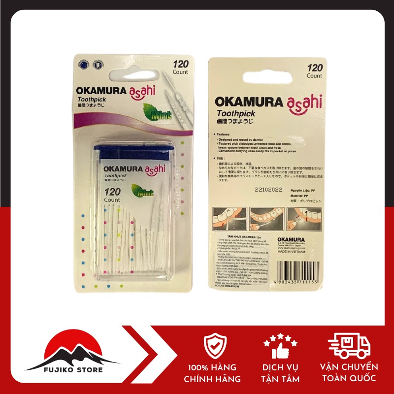 OKAMURA-tam-nhua-120-cay-2 Tăm nhựa OKAMURA 120 cây