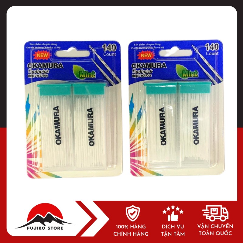 OKAMURA-tam-nhua-nha-khoa-sieu-mem-140-cay-3 OKAMURA - Tăm nhựa nha khoa siêu mềm 140 cây