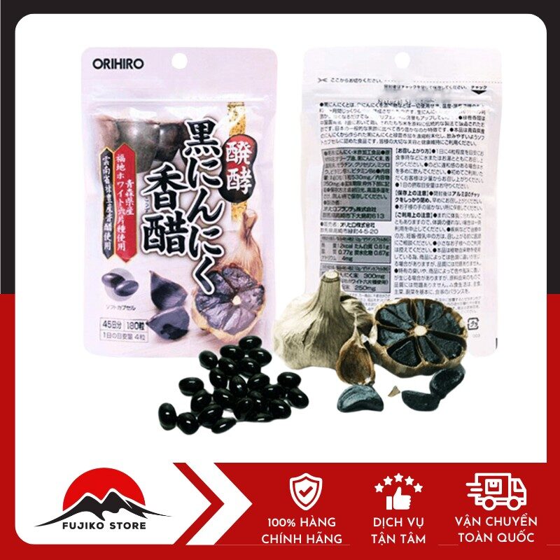 Viên tỏi đen tăng cường sức đề kháng ORIHIRO 180 viên