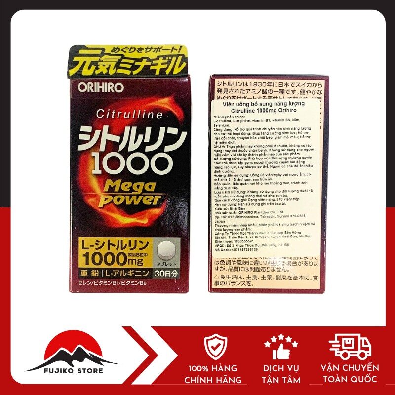 Viên uống bổ sung năng lượng Citrulline