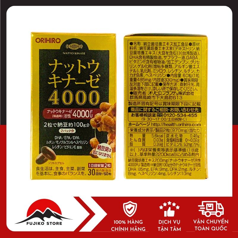 Viên uống chống đột quỵ và tai biến 4000FU ORIHIRO