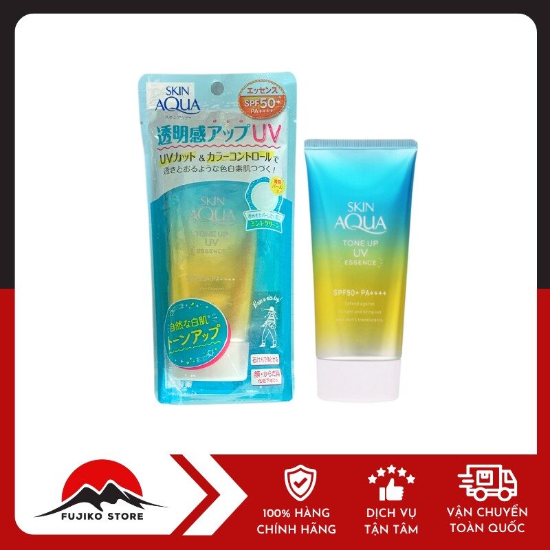 ROHTO - Kem chống nắng nâng tông SkinAqua Essence - Mint 80g