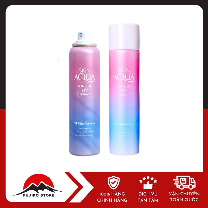 Xịt chống nắng nâng tone Skin Aqua Spray Lavender ROHTO