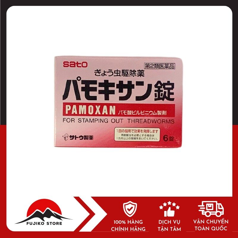 Viên uống tẩy giun, sán Pamoxan SATO của Nhật BảnViên uống tẩy giun, sán Pamoxan SATO của Nhật Bản
