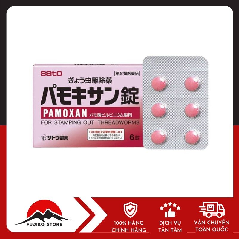 Viên uống tẩy giun, sán Pamoxan SATO của Nhật Bản
