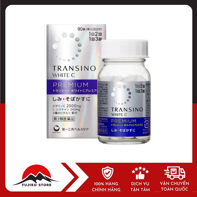 Transino - Viên uống trắng da cao cấp White C Premium 180v