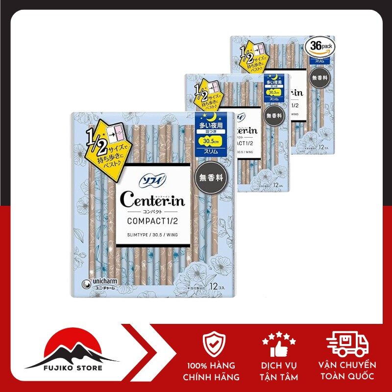 UNICHARM - BVS Center-in siêu mỏng cánh 30.5cm-12m
