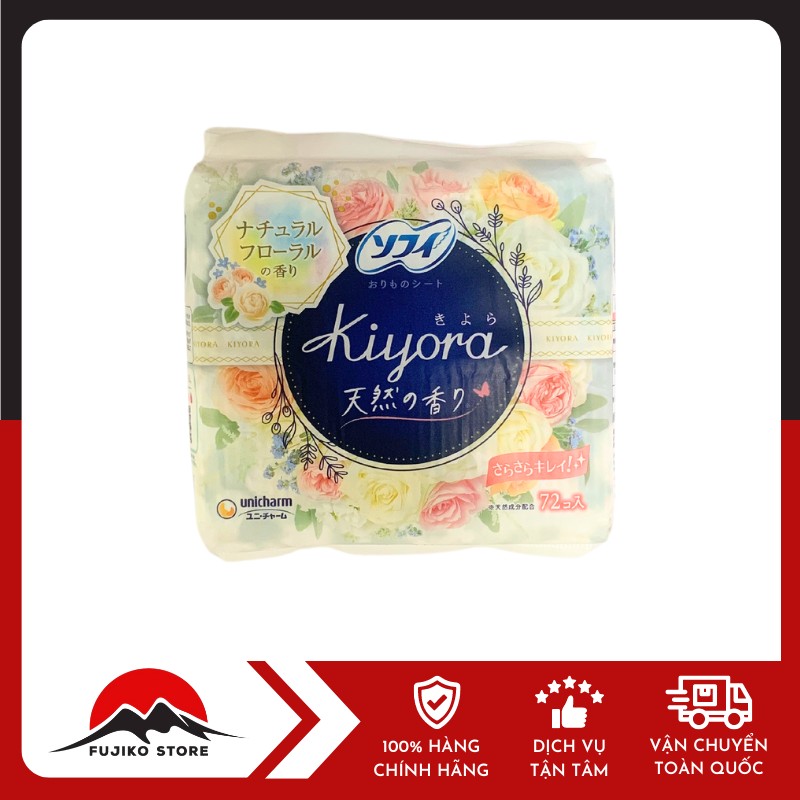 UNICHARM-BVS-Kiyora-hang-ngay-72m-cuc UNICHARM- BVS Kiyora hàng ngày hương hoa cúc 72m