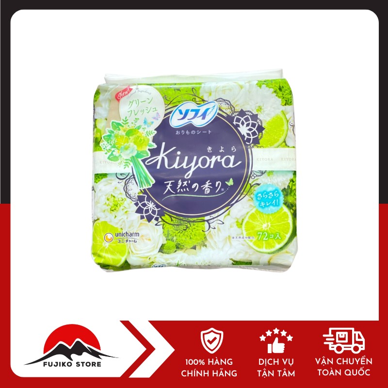 UNICHARM-BVS-Kiyora-hang-ngay-72m-hoa-xanh UNICHARM - BVS Kiyora hàng ngày hương hoa xanh 72m