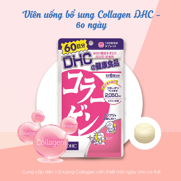Viên uống bổ sung collagen DHC 60 ngày
