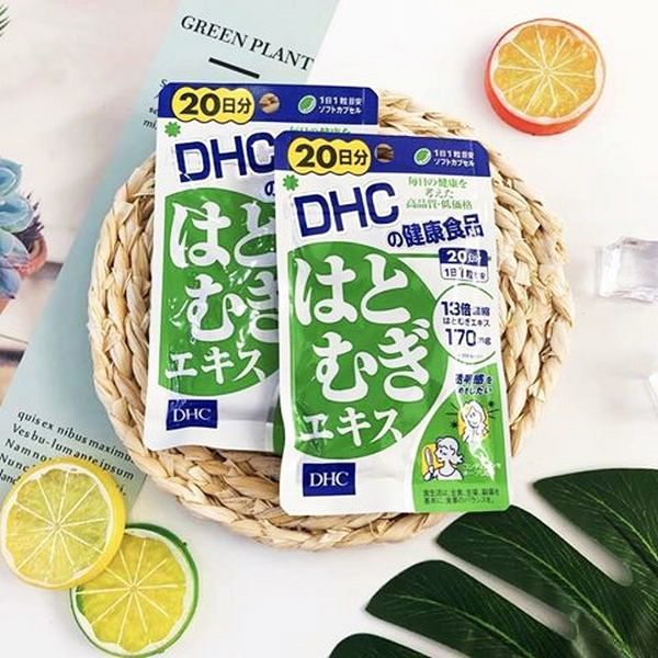 Viên uống hỗ trợ trắng da Hatomugi DHC 20 viên