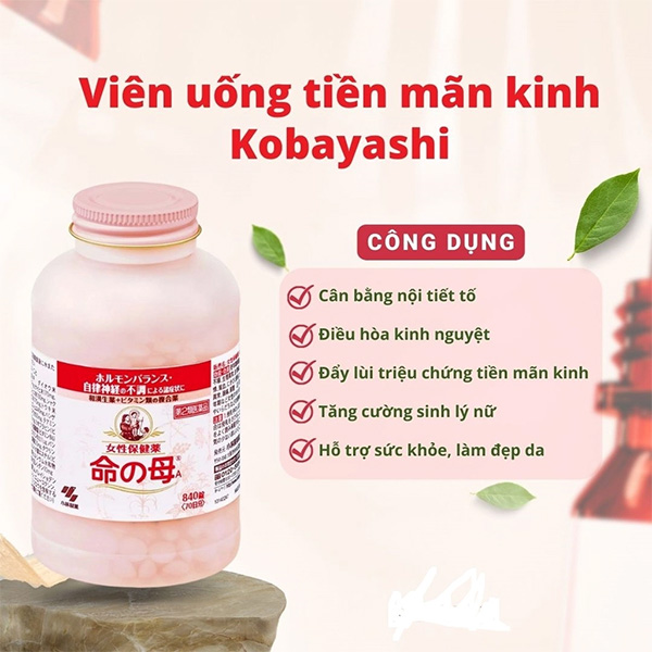 Viên uống hỗ trợ tiền mãn kinh KOBAYASHI 840 viên
