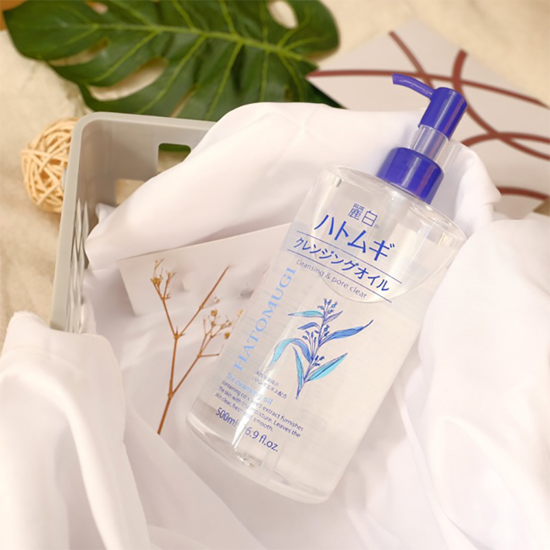 Dầu tẩy trang HATOMUGI dưỡng ẩm sáng da ý dĩ KUMANO YUSHI