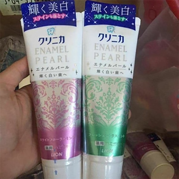 Kem đánh răng Enamel Pearl bạc hà tươi LION