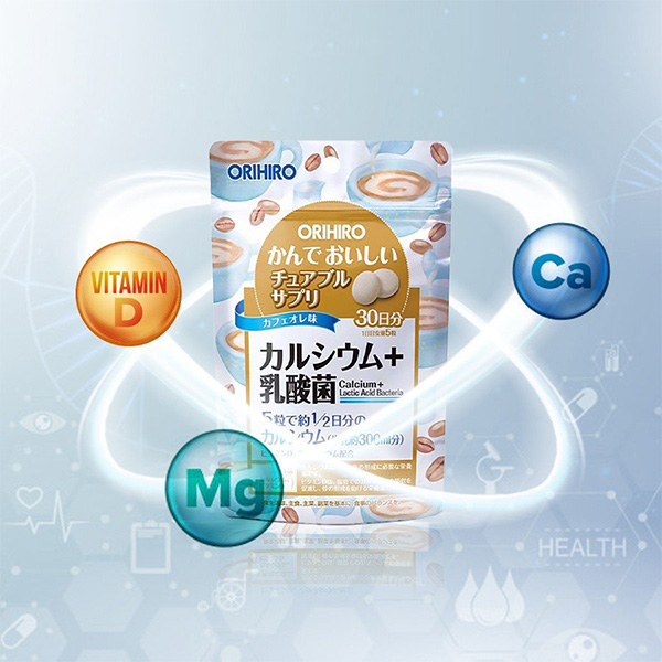 Viên bổ sung canxi và lợi khuẩn dạng túi Orihiro
