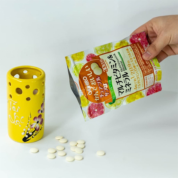 Viên bổ sung vitamin tổng hợp và khoáng chất dạng túi ORIHIRO vị bưởi