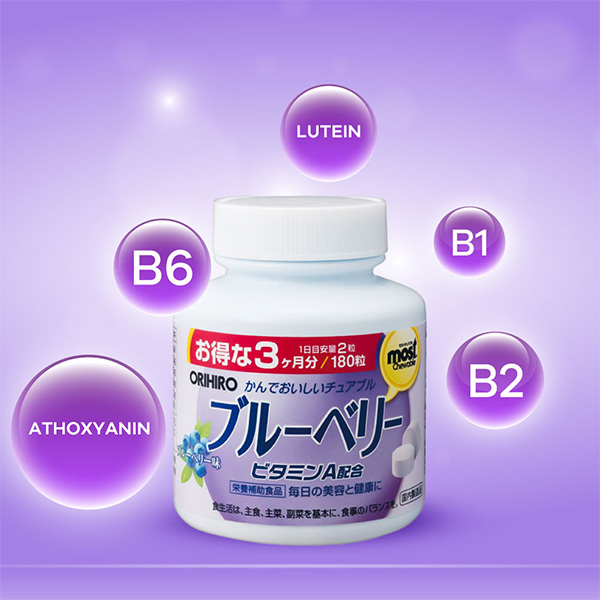 Viên nhai bổ mắt Most Chewable tinh chất việt quất ORIHIRO