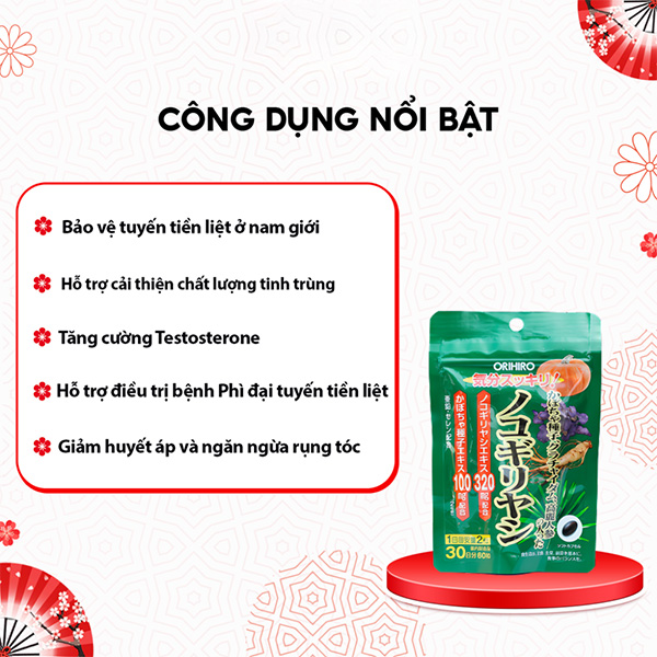 iên uống chiết xuất cây cọ lùn hỗ trợ tuyến tiền liệt ORIHIRO