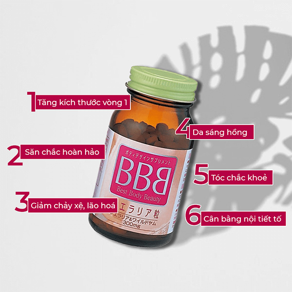 ORIHIRO - Viên uống nở ngực, săn ngực BBB Best Body Beauty (330 viên)