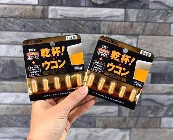 Viên giải rượu Kanpai Ukon Gold 5 viên